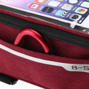 Waterproof Bicycle Front Tube Bag 6in Phone Touch Screen Saddle Bag (Red) Newly