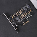 SOBW M.2 NVME to PCIe Adapter M+B Button SSD to PCI-E 3.0 X4 SATA Expansion