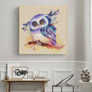 11CT Full Cross Stitch Cute Owl Stamped DIY Cotton Thread Needlework Animal Art
