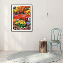 5D Diamond Painting Red Car Full Round Rhinestone DIY Wall Home Decoration Gift