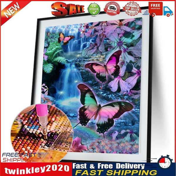 5D Colorful Butterfly Diamond Painting Embroidery DIY Cross Stitch Decor Newly