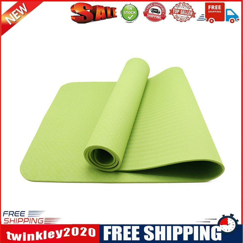 TPE Tasteless Non-slip Yoga Mat Body Building Pilates Pad (Grass Green)