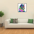 5D DIY Full Drill Diamond Painting Colorful Kitten Cross Stitch Embroidery Newly