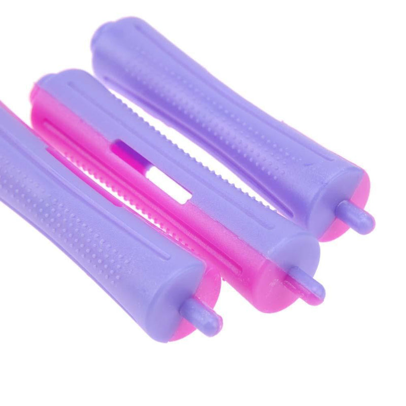 12pcs Perm Bar Rubber Band Hair Curler Hairdressing Tool(Random Color/7