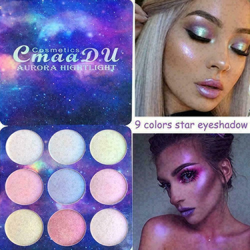 9Color Contour Face Glow Concealer Highlight Giltter V2H1 M5T8 E7N8 T8M0