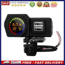 Dual Port Power Supply Adapter USB Motorcycle Charger with Voltmeter Thermome