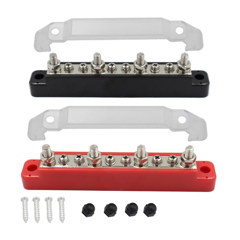 Bus Bar Power Distribution Block Car Terminal Block Studs for Car Boat (Bla