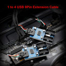 HC427-B 2 Way HUB Connector USB 9 Pin Header Extension Splitter (1 to 4)