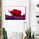 Cow Animal Pattern Digital Paint Frameless Hand Painted Oil Picture DIY Decor