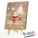 Santa Oil Paint by Numbers Hand Painted Frameless Picture Wall Home Ornament Kit