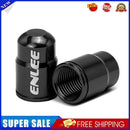 2pcs Aluminum Alloy Bike Valve Cap Bicycle Wheel Valve Cover Cap (Black AV)