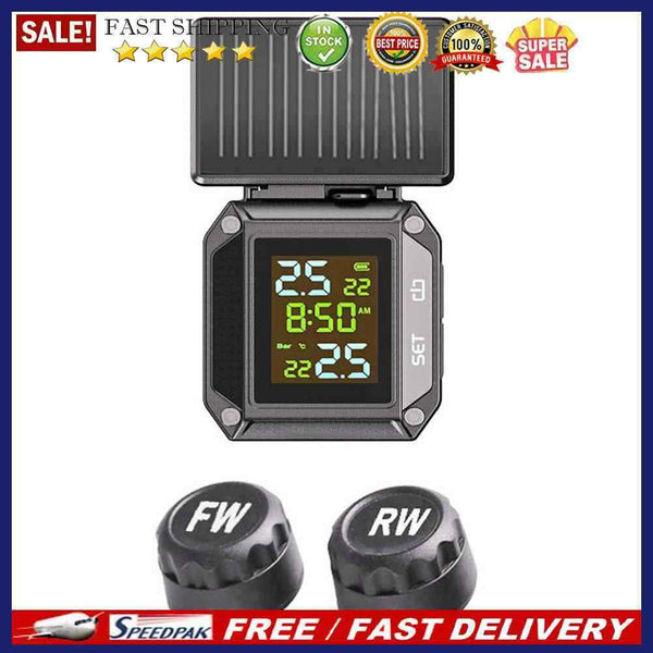 Wireless Motor Tire Pressure Monitoring Solar Waterproof Motorcycle TPMS Ki
