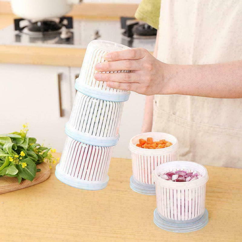 Sealing Box Food Drain Box Fresh Box Chopped Green Box Garlic S1J2 *1 Onion K6U7