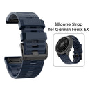Silicone Band for Garmin Fenix 6X 5X 3 D2 Tactix Bravo (Midnight Blue) Newly