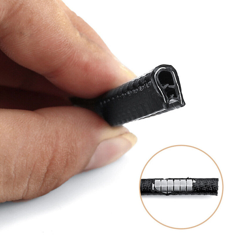 5m Car Door Anti Collision Strip with Steel Disc Scratch Protector (Black)