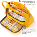 Portable Pen Bag-Linen Big Capacity Stationery Bag Cosmetic Bag for Boys Girl