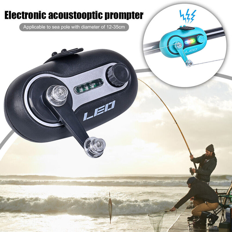 #A Sound Light LED Fish Bite Alarm Buzzer on Sea Rod Night Fishing Pole Tip Aler