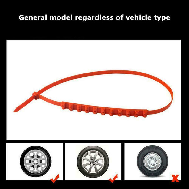 10 Pieces Car Winter Tires Tires Anti-slip Chains Wheel Belt Winter B2A1