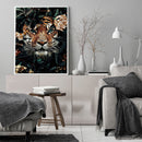 Hand Painted on Canvas DIY Cat Family Oil Paint By Numbers Drawing Kit Ornaments