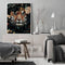 Hand Painted on Canvas DIY Cat Family Oil Paint By Numbers Drawing Kit Ornaments