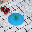 Silicone Heat-resistant Dust-proof Cup Lids Bowl Cover Food Lid (Cactus)