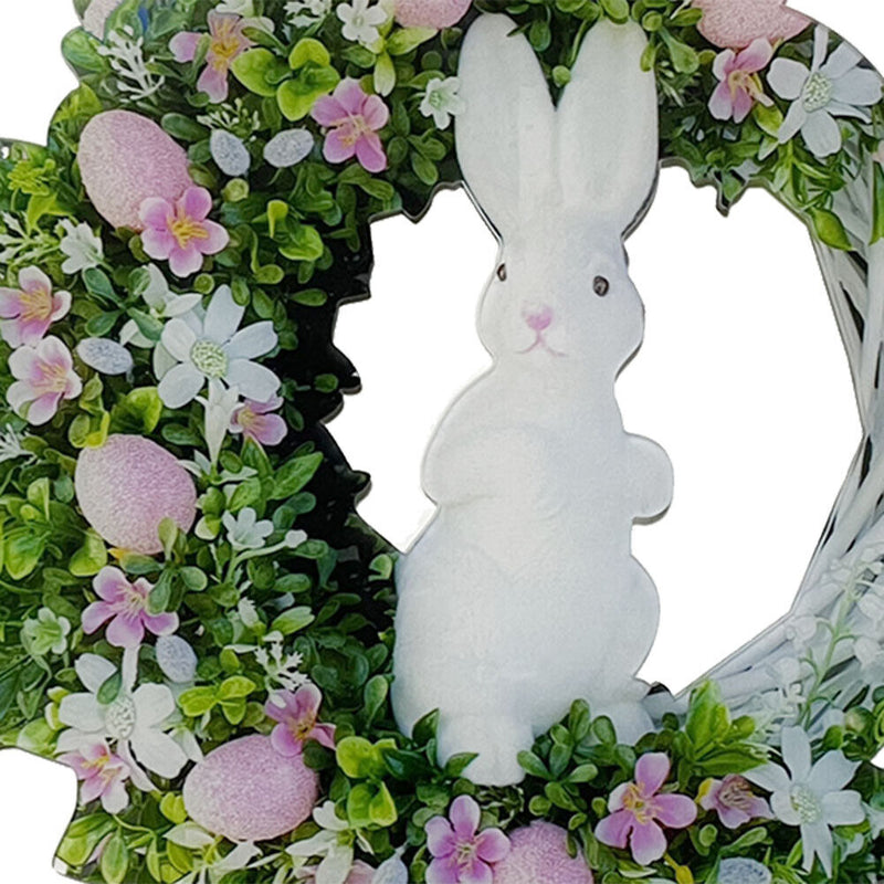 Easter Rabbit Wreath Door Acrylic Bunny Garland Home Decoration (B)