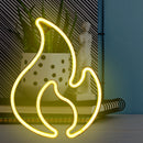 Fire Flame Neon Sign Light LED Hanging Wall Night Lamp Home Decor (Yellow) Newly