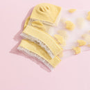 Pure Heart Thin Ankle Socks Women Transparent Silk Short Socks (Yellow) Newly