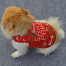 Cartoon Christmas Cotton Puppy Pets Dogs Costume T-Shirts (Bone Printing XS