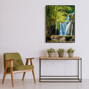 Painting By Numbers DIY Forest Waterfall Canvas Oil Wall Picture Craft Arts Kit
