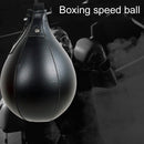 PU Boxing Speed Ball Training Inflatable Punching Pear-Shaped Bag (Black)