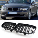 Black Double Slat Kidney Gloss Grill for  E82 Coupe E88 Cabriolet 1 Series