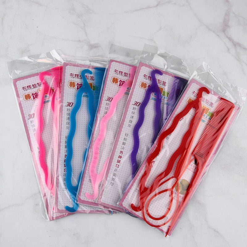 DIY  Magic Barber tool Bun Roller Maker Hair Clip Twist Curler Hair Braiding