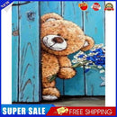 Bear by Door Oil Paint By Numbers Kit DIY Acrylic Painting on Canvas Decor
