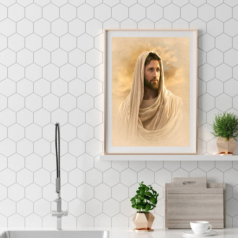 Hand Painted on Canvas DIY Religion Jesus Oil Paint By Numbers Drawing Kit Craft