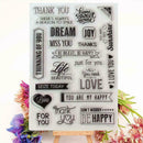 Happy Birthday Silicone Clear Stamp Transparents Rubber Scrapbookings DIY U7G4