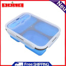Silicone Lunch Box Collapsible Bento Portable Folding Food Storage Containers