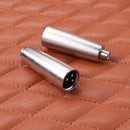 2pcs Metal XLR 3 Pin Male to RCA Female Audio Jack Adapter Plug Connector