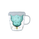 Transparent Glass Christmas Tree Creative Mug Water Bottle Milk Cup With Cover