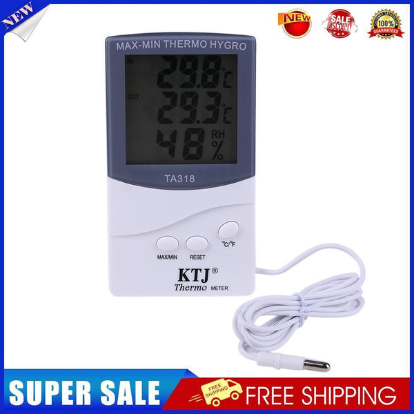 TA318 Indoor Outdoor Digital LCD Thermometer Hygrometer Humidity Meter