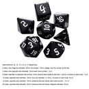 7pcs/Set Multi-Sided Digital Dices D4 D6 D8 D10 D12 D20 for TRPG (White) Newly