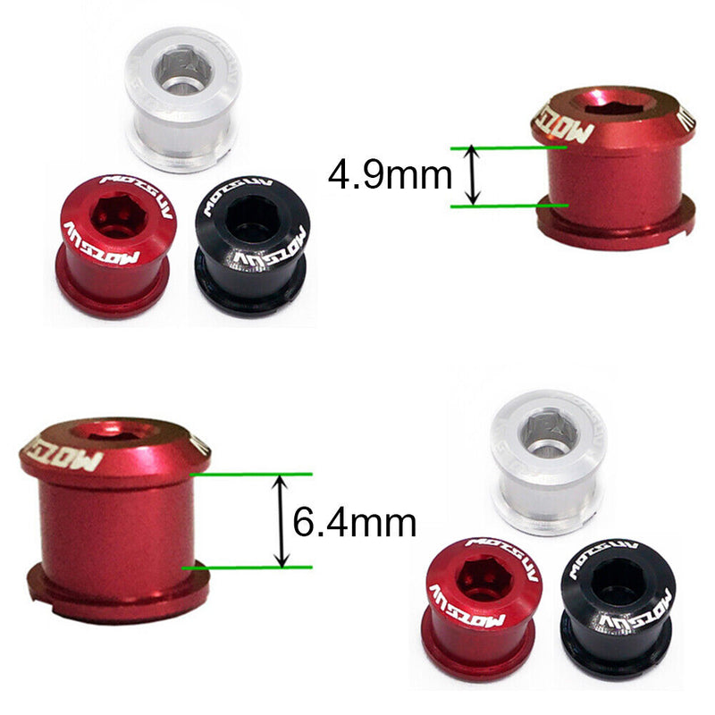 5pcs Aluminum Alloy Single Double Chainring Bolts + Nuts for Mountain Road
