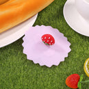Silicone Heat-resistant Dust-proof Sealed Cup Lid Wrap Cover (Strawberry)