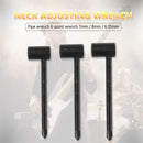 3pcs 7/8/6.35mm Guitar Pipe Hexagon Socket Metal Truss Rod Wrench (Black) Newly