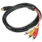 Electronic Black HDMI Male To 3 RCA Cable 1080P 5FT Adapter Audio Video AV Cord