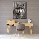 Painting By Numbers Kit DIY Gray Wolf Hand Painted Canvas Oil Wall Art Picture