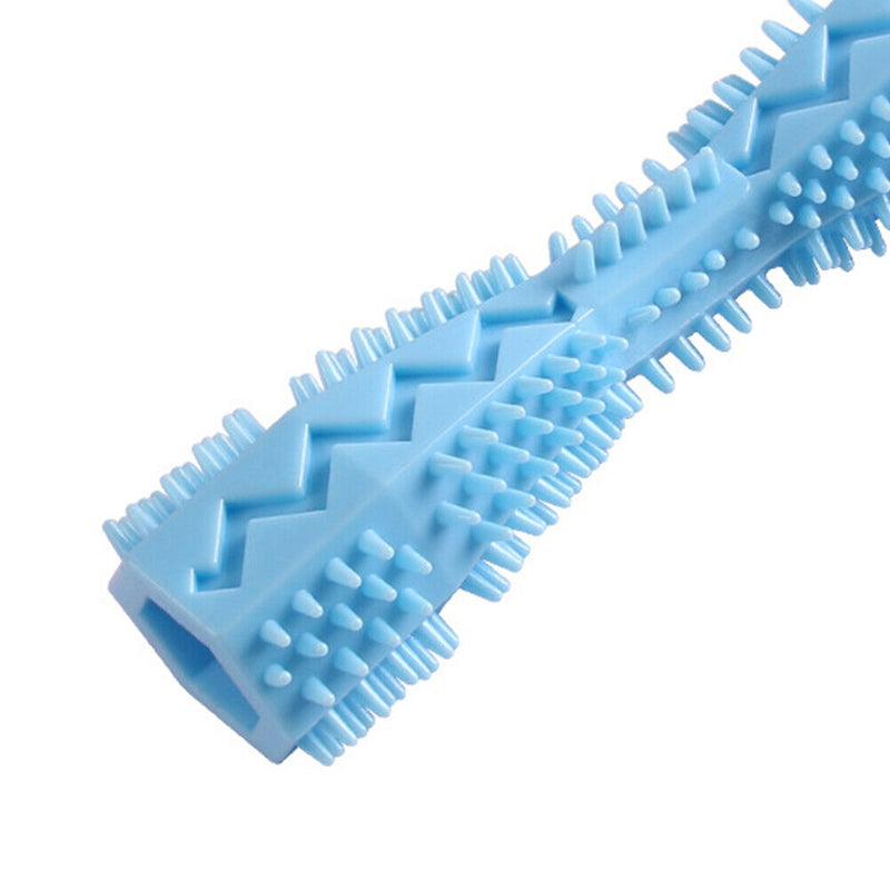 Dog Toys Toothbrush TPR Chew Teeth Cleaning Pet Molar Brushing Stick (Blue)