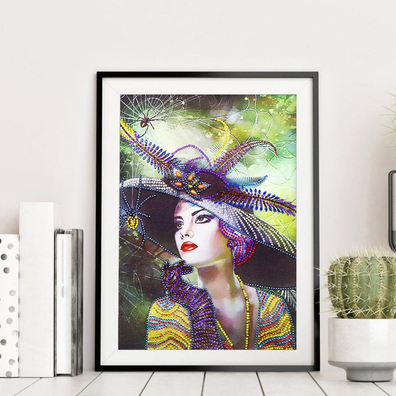 5D DIY Beauty Special Shaped Diamond Painting Cross Stitch Kits Bedroom Wall Art