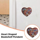 Book Lovers Heart-shaped Bookshelf Ornament Christmas Fridge Magnets Decor Gift#