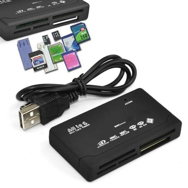 All in One 1 Memory Card Reader-USB External SD SDHC Mini Micro M2 MMC XD  hot.